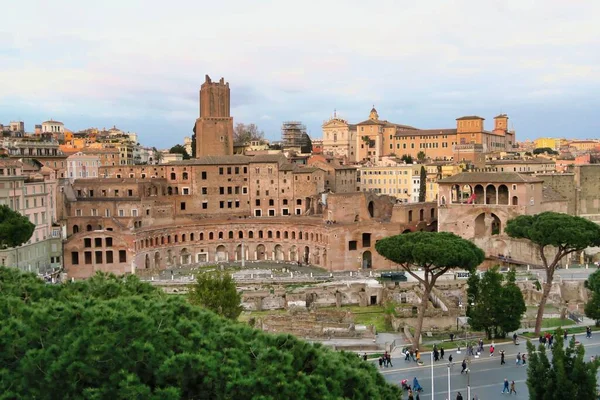 Pohled Fórum Římě Itálii Pohled — Stock fotografie
