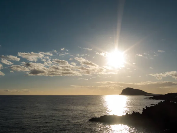 stock image Sun Setting on the Atlantic Ocean in Tenerife Canary Island Spain