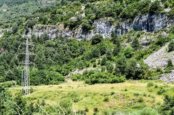 Vista Pitoresca Montanhas Verdes — Fotografia de Stock