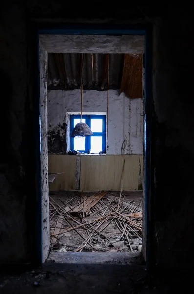 Интерьер Заброшенного Дома Канарских Островах Испания — стоковое фото