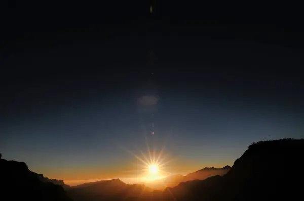 Sonnenuntergang Den Bergen Natur — Stockfoto