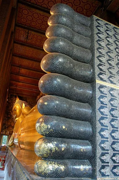 Estátua Buda Dourado Tailandês Muito Grande Bangkok Tailândia — Fotografia de Stock