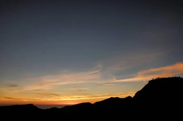Beautiful Sunset Sky Mountains Hills — Fotografia de Stock