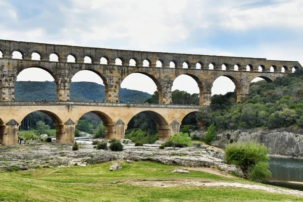 Pohled Starý Římský Akvadukt — Stock fotografie