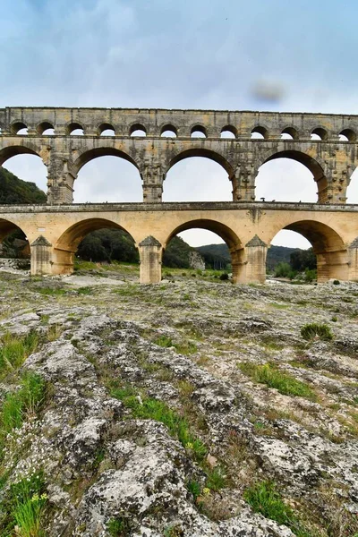 Římský Akvadukt Památky Světového Dědictví Unesco — Stock fotografie