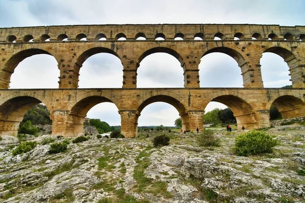 Roman Aqueduct Unesco World Heritage Site — стокове фото