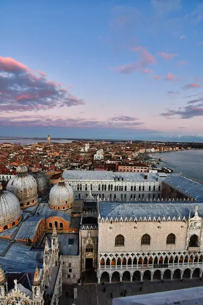 Вид Город Воздуха Венеция Италия — стоковое фото