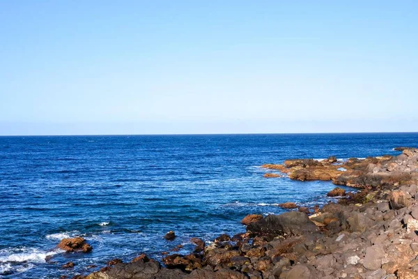 Coast Sea Blue Sky — Zdjęcie stockowe