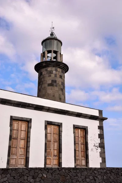 Foto Des Klassischen Leuchtturms Fuencaliente Palma Kanarische Inseln — Stockfoto