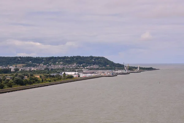 Foto Vista Pont Normandie Normandy Bridge — Fotografia de Stock