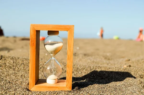 Φωτογραφία Hourglass Clock Sand Beach — Φωτογραφία Αρχείου