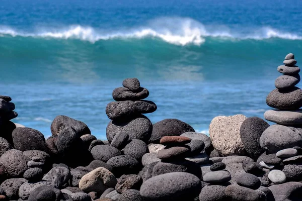 Stack Pebbles Sea — Stock Photo, Image