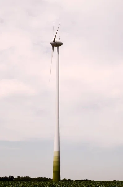 Moinho Vento Turbina Eólica Fonte Energia Verde Renovável — Fotografia de Stock
