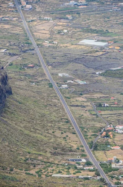 Long Empty Desert Asphalt Road Hierro Kanarieöarna Spanien — Stockfoto