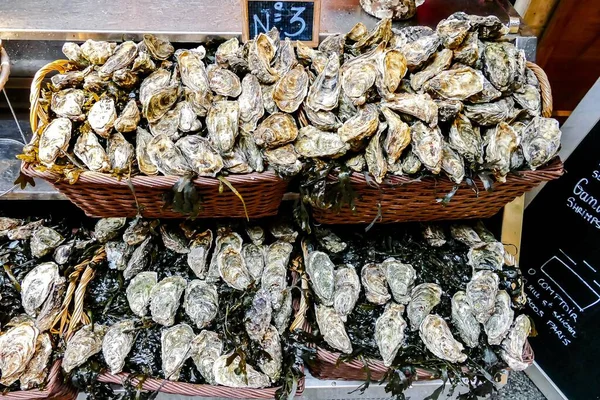 Fresh Seafood Market Stall — Stock Photo, Image