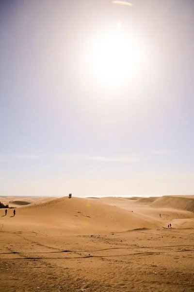 Photo Beautiful Dry Desert Landscape Maspalomas Gran Canaria Canary Islands — стокове фото