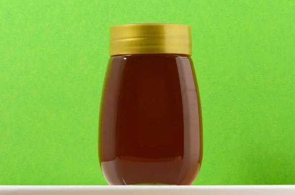 Isolated One Full Honey Jar — Stock Photo, Image