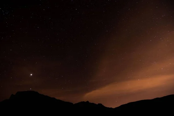 Ciel Nocturne Avec Étoiles Voie Lactée — Photo