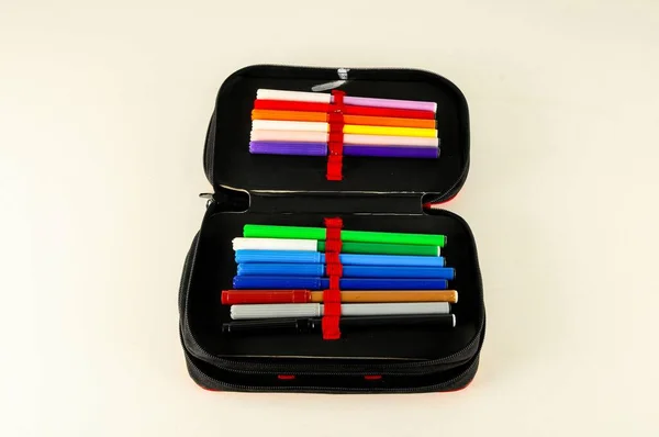 Set Viltstiften Van Verschillende Kleuren — Stockfoto
