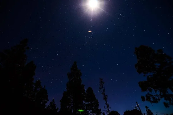 Nachtelijke Hemel Met Sterren Melkweg — Stockfoto