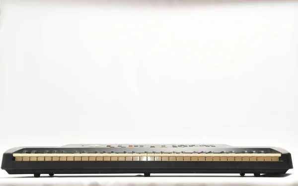 Fekete Fehér Digitális Zongora Billentyűzet Közelkép — Stock Fotó