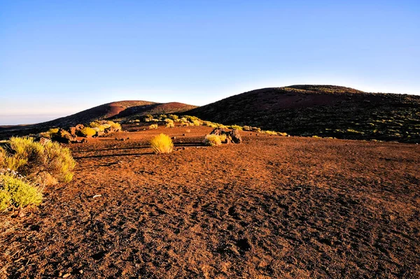 Sonnenuntergang Wüstenlandschaft Auf Teneriffa Kanarische Insel Spanien — Stockfoto