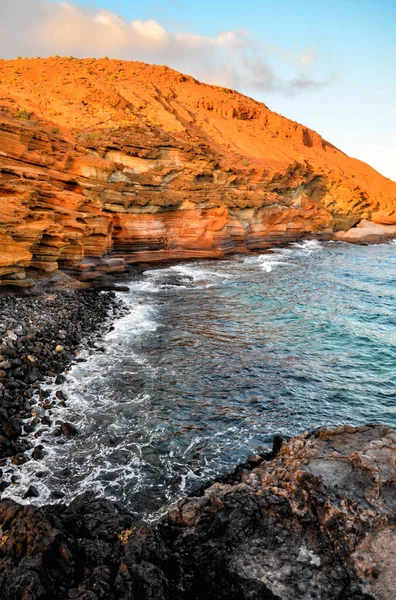 stock image Dry Lava Coast Beach in the Atlantic Ocean