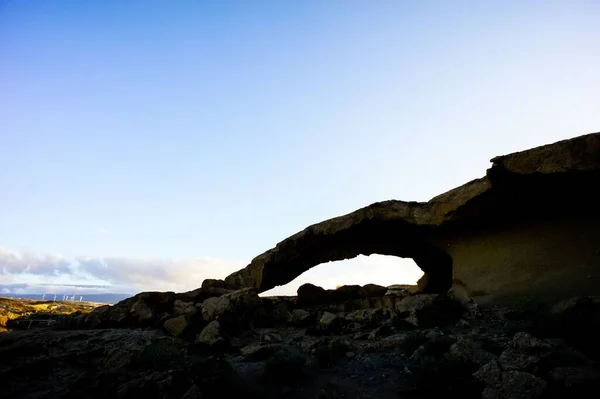 Formação Vulcânica Arco Natural Deserto Tenerife Canárias Espanha — Fotografia de Stock
