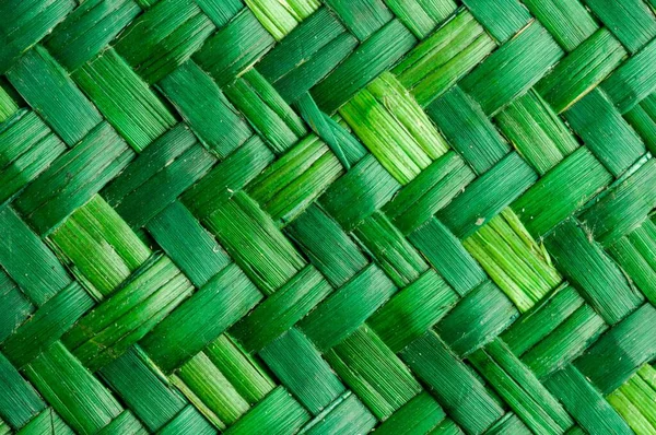 Verde Vimini Bambú Tejido Textura Fondo Patrón — Foto de Stock