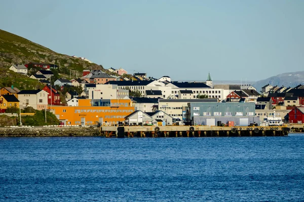 Norveç Teki Liman Manzarası Güzel Dijital Fotoğraf — Stok fotoğraf