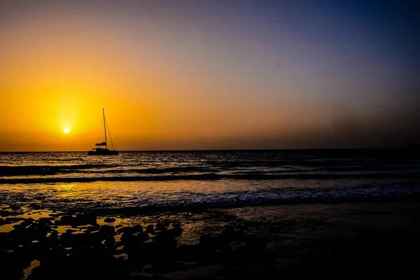 Sail Boat Silhouette at Sunset