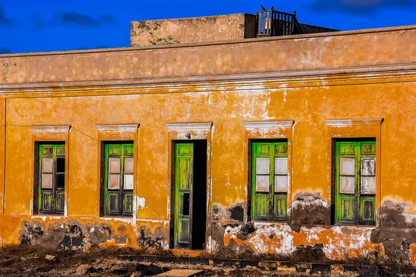 an Abandoned Desert House Exterior