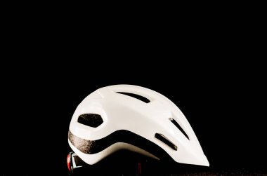 Picture of a White Bicycle Bike Safety Helmet clipart