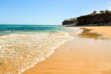 Empty Tropical Beach in the Canary Islands clipart