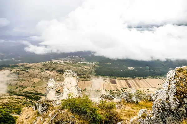 stock image Rocca Calascio old Italian castle Location film of famous film The Name of the Rose