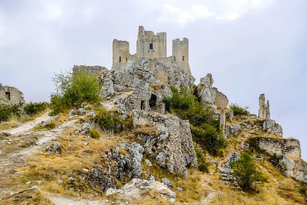 stock image Rocca Calascio old Italian castle Location film of famous film The Name of the Rose