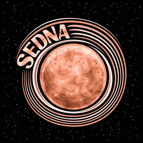 Logo Vectorial Para Sedna Impresión Astronómica Decorativa Con Planeta Enano Vectores De Stock Sin Royalties Gratis