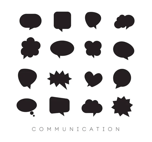 Bańki Mowy Koncepcja Komunikacji Ilustracja Wektora — Wektor stockowy