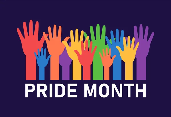 Panji Lgbt Pride Month Latar Belakang Trendy Untuk Banner Poster - Stok Vektor