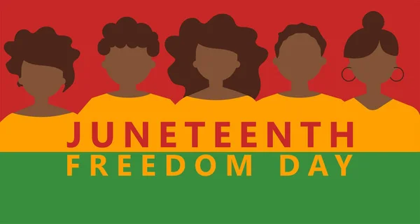 Juneteenth Freedom Day Banner Vector Illustration — 스톡 벡터