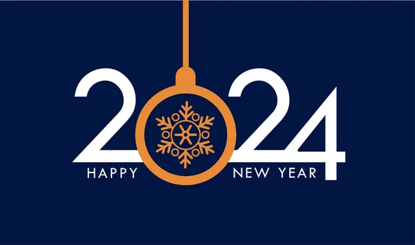 2024 Frohes Neues Jahr Trendige Designvorlage Für Das Neue Jahr lizenzfreie Stockillustrationen