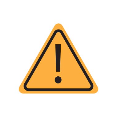 Tehlike üçgeni simgesi. Vektör illüstrasyonu