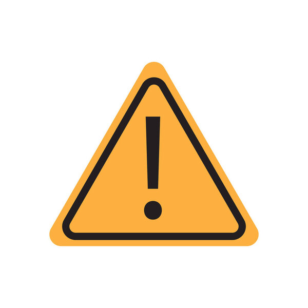 Danger triangle icon. Vector illustration