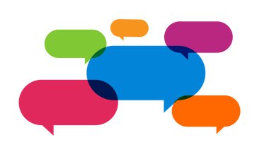 Konuşma baloncukları, iletişim konsepti, vektör illüstrasyonu