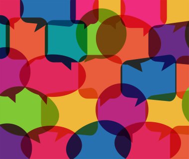 Konuşma baloncukları arkaplan vektör çizimi