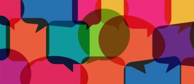 Konuşma baloncukları arkaplan vektör çizimi