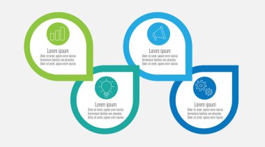 Sunum işi bilgi şablonu vektörü