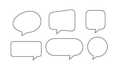 Beyaz arkaplanda izole edilmiş konuşma baloncukları. Sohbet ve konuşma simgesi