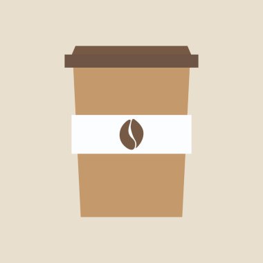 Tek kullanımlık kahve fincanı, vektör çizimi