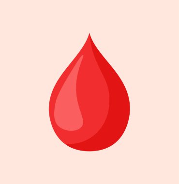 Arka planda kan damlası, vektör illüstrasyonu